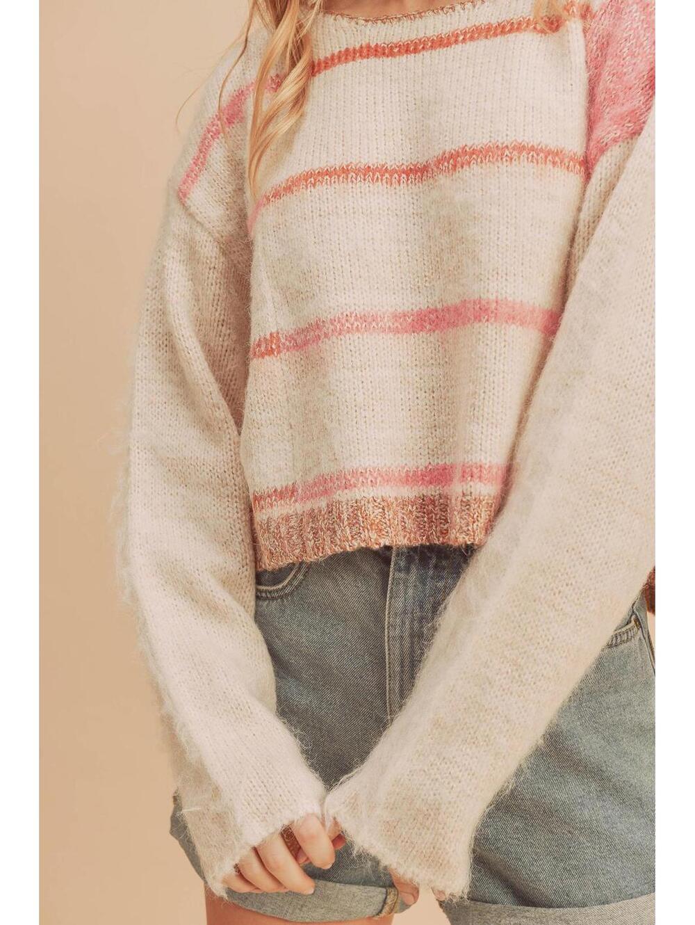 Mona Knit Stripe Pullover Sweater